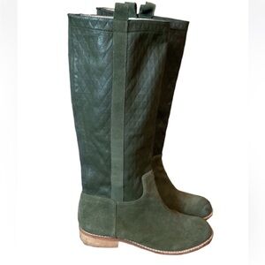 Matt Bernson Roark green leather and suede boots Size 7